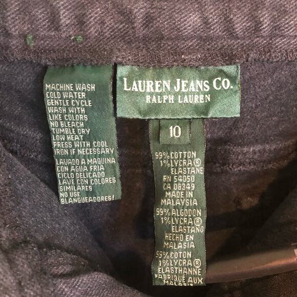 Lauren Jeans Co. Ralph Lauren Black Jeans Size 10 Straight Leg High Waisted Jean - Picture 4 of 7